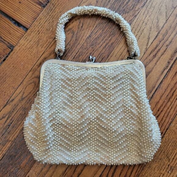 Vintage Beaded Pearl Clasp Closure Handbag - Picture 3 of 10